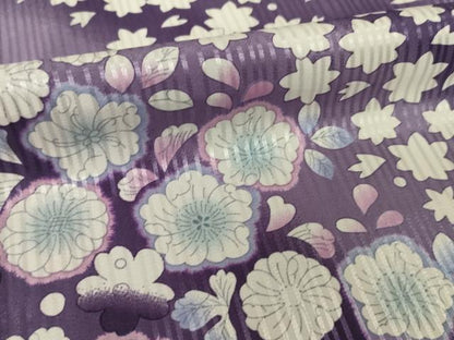 平和屋着物●訪問着　辻が花　立波花文　洗える着物　AABI6866ck
