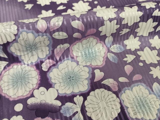 平和屋着物●訪問着　辻が花　立波花文　洗える着物　AABI6866ck