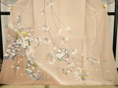 平和屋着物●訪問着　友禅　花丸文　暈し染め　正絹　逸品　AABI6869ck
