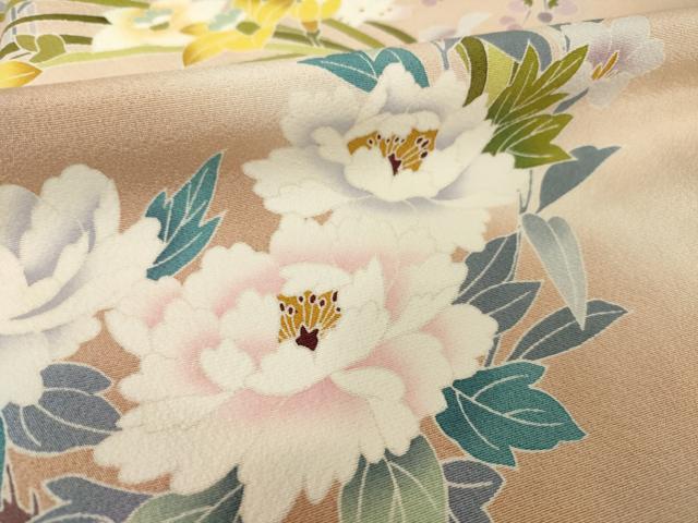 平和屋着物●訪問着　友禅　花丸文　暈し染め　正絹　逸品　AABI6869ck