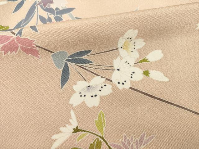 平和屋着物●訪問着　友禅　花丸文　暈し染め　正絹　逸品　AABI6869ck