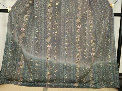 平和屋着物●訪問着　辻が花　草花文　暈し染め　金彩　正絹　逸品　AABI6876ck