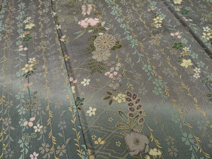 平和屋着物●訪問着　辻が花　草花文　暈し染め　金彩　正絹　逸品　AABI6876ck