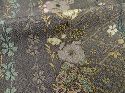 平和屋着物●訪問着　辻が花　草花文　暈し染め　金彩　正絹　逸品　AABI6876ck