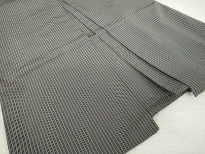 平和屋着物●男性　仙台平　馬乗り袴　縞　正絹　逸品　AABI6878ck