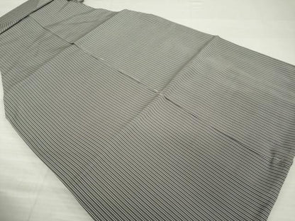 平和屋着物●男性　本場竹鳳平　馬乗り袴　縞　正絹　逸品　AABI6879ck