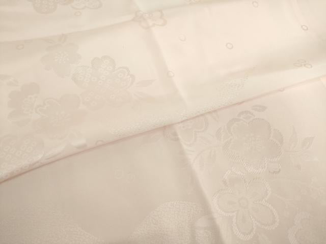平和屋着物●振袖用長襦袢　無双仕立て　舞花地紋　暈し染め　正絹　逸品　AABI6882ck