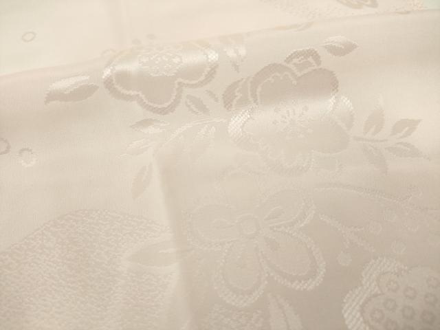 平和屋着物●振袖用長襦袢　無双仕立て　舞花地紋　暈し染め　正絹　逸品　AABI6882ck