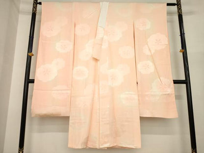 平和屋着物●振袖用長襦袢　袷　舞花地紋　暈し染め　正絹　逸品　AABI6884ck