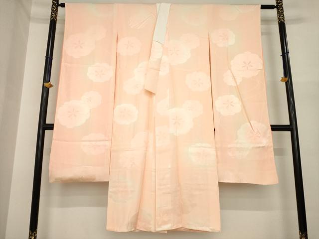 平和屋着物●振袖用長襦袢　袷　舞花地紋　暈し染め　正絹　逸品　AABI6884ck