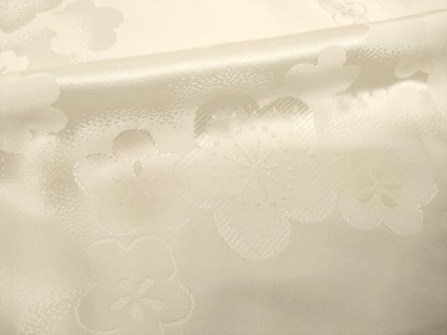 平和屋着物●振袖用長襦袢　無双仕立て　舞梅地紋　暈し染め　半衿刺繍　正絹　逸品　未使用　AABI6885ck