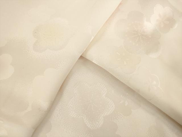 平和屋着物●振袖用長襦袢　無双仕立て　舞梅地紋　暈し染め　半衿刺繍　正絹　逸品　未使用　AABI6885ck