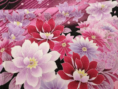平和屋着物●豪華振袖　刺繍　花唐草文　暈し染め　銀通し地　正絹　逸品　AABI6894ck