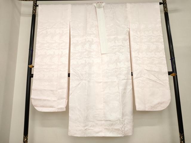 平和屋着物●振袖用長襦袢　無双仕立て　雲重ね地紋　虹色　半衿刺繍　洗える着物　AABI6895ck