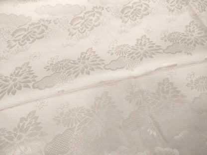 平和屋着物●振袖用長襦袢　無双仕立て　雲重ね地紋　虹色　半衿刺繍　洗える着物　AABI6895ck