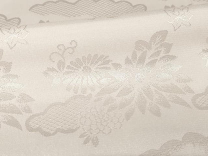平和屋着物●振袖用長襦袢　無双仕立て　雲重ね地紋　虹色　半衿刺繍　洗える着物　AABI6895ck