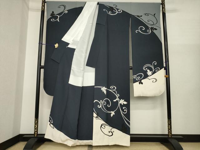 平和屋着物●豪華振袖　作家物　刺繍　唐草文　金彩　正絹　逸品　AABI6904ck