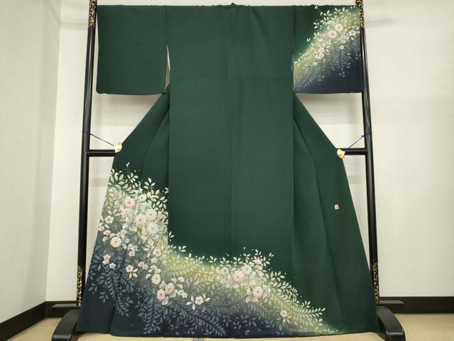 平和屋着物●訪問着　作家物　辻が花　絞り　さが美扱い　正絹　逸品　AABI6907ck