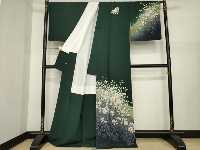 平和屋着物●訪問着　作家物　辻が花　絞り　さが美扱い　正絹　逸品　AABI6907ck