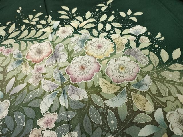 平和屋着物●訪問着　作家物　辻が花　絞り　さが美扱い　正絹　逸品　AABI6907ck