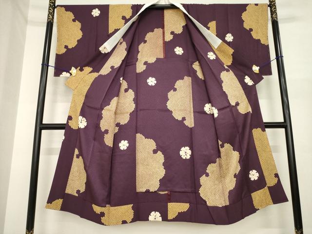 平和屋着物●長襦袢　無双仕立て　雪輪文　正絹　逸品　未使用　AABI6909ck