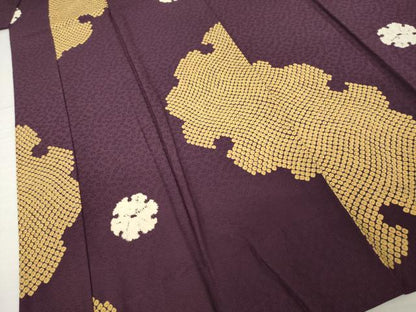 平和屋着物●長襦袢　無双仕立て　雪輪文　正絹　逸品　未使用　AABI6909ck