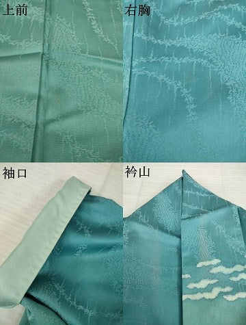 平和屋着物●吉乃一廉　幻の辻が花　訪問着　辻が花　遠山花文　銀通し地　正絹　逸品　AABI6910ck