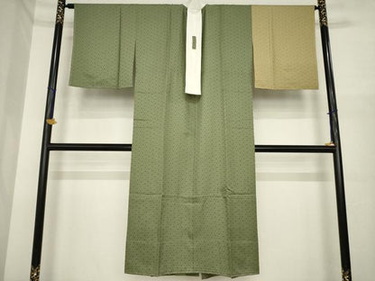 平和屋着物●長襦袢　無双仕立て　麻の葉文様　正絹　逸品　未使用　AABI6916ck