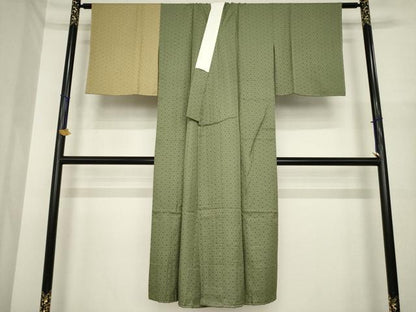 平和屋着物●長襦袢　無双仕立て　麻の葉文様　正絹　逸品　未使用　AABI6916ck
