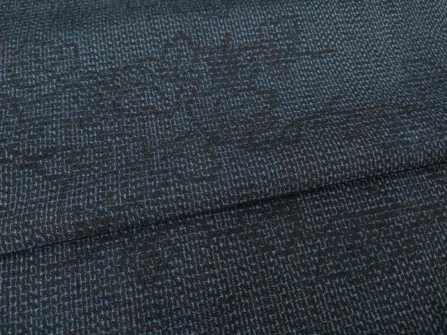 平和屋着物●結城紬　蔦草文　正絹　逸品　AABI6919ck