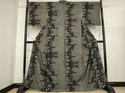 平和屋着物●本場大島紬　樹林間道　カタス9マルキ　正絹　逸品　AABI6920ck