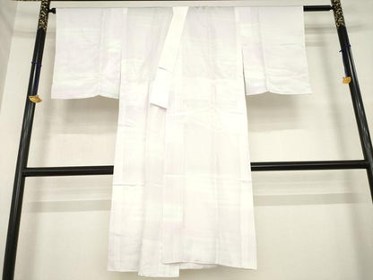 平和屋着物●長襦袢　無双仕立て　段違い文様　正絹　逸品　AABI6924ck