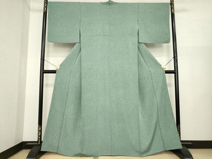 平和屋着物●上質な小紋　墨流し文様　正絹　逸品　AABI6930ck