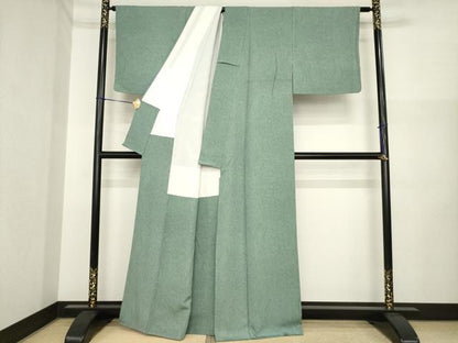 平和屋着物●上質な小紋　墨流し文様　正絹　逸品　AABI6930ck