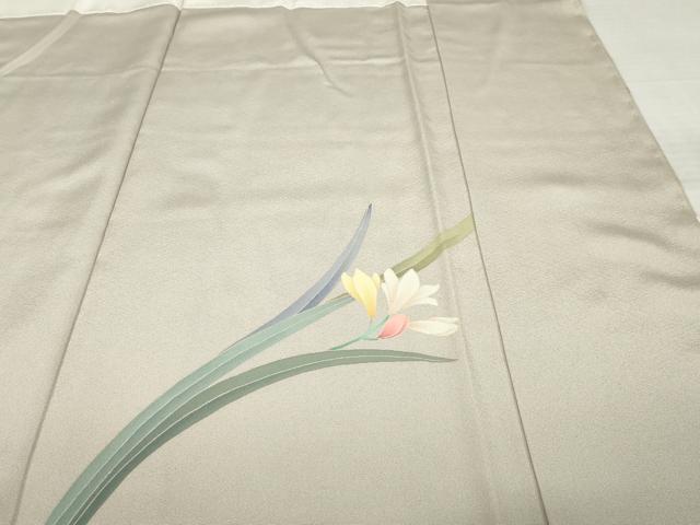 平和屋着物●訪問着　友禅　作家物　秀夫　草花文　正絹　逸品　未使用　AABI6933ck
