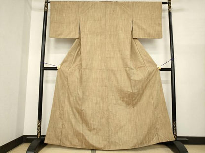 平和屋着物●上質な紬　霞文　正絹　逸品　AABI6937ck