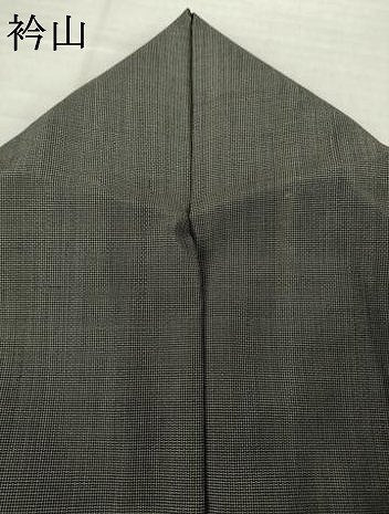 平和屋着物●本場縞大島紬　黒地　正絹　逸品　AABI6940ck