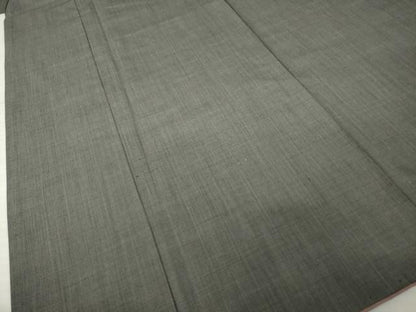 平和屋着物●本場縞大島紬　黒地　正絹　逸品　AABI6940ck