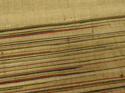 平和屋着物●上質な紬　段違い文様　正絹　逸品　AABI6942ck