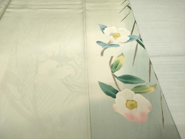 平和屋着物●本場加賀友禅作家　杉浦伸 　訪問着　風景花文　暈し染め　正絹　逸品　AABI6945ck
