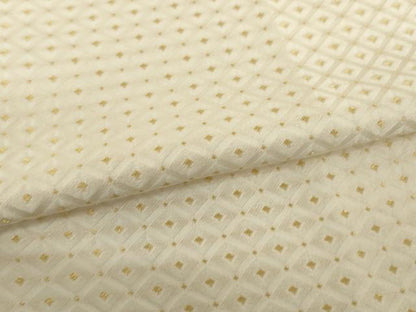 平和屋着物●男性　白紋付・羽織セット　菱文　金糸　正絹　逸品　未使用　AABI6947ck