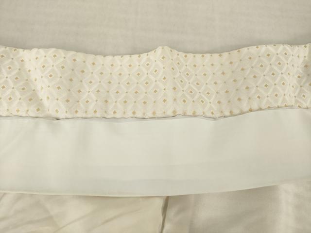 平和屋着物●男性　白紋付・羽織セット　菱文　金糸　正絹　逸品　未使用　AABI6948ck