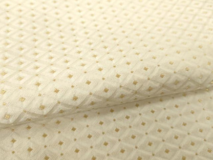 平和屋着物●男性　白紋付・羽織セット　菱文　金糸　キングサイズ　正絹　逸品　AABI6950ck