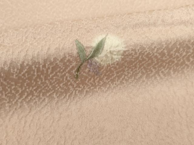 平和屋着物●上質な小紋　絞り　刺繍　花丸文　正絹　逸品　AABI6953ck
