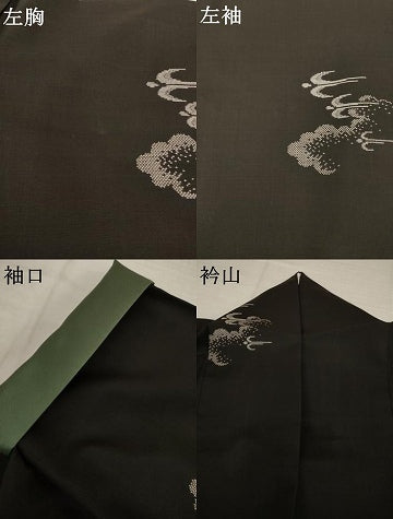 平和屋着物●本場大島紬　カタス9マルキ　地空き　雲重ね飛鳥文　正絹　逸品　AABI6956ck