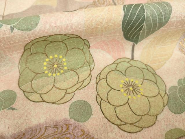 平和屋着物●訪問着　駒刺繍　桐　金銀彩　正絹　逸品　AABI6957ck