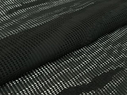 平和屋着物▽羽織　スリーシーズン　春夏秋　塵除け　流水文　黒地　正絹　逸品　AABI6966jh
