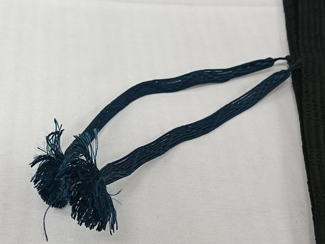 平和屋着物▽羽織　スリーシーズン　春夏秋　塵除け　流水文　黒地　正絹　逸品　AABI6966jh