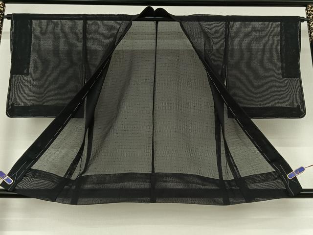 平和屋着物▽羽織　スリーシーズン　春夏秋　塵除け　横段文　反端付き　正絹　逸品　AABI6970jh