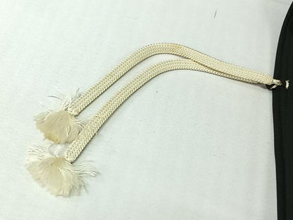 平和屋着物▽羽織　スリーシーズン　春夏秋　塵除け　草花文　黒地　正絹　逸品　AABI6978jh